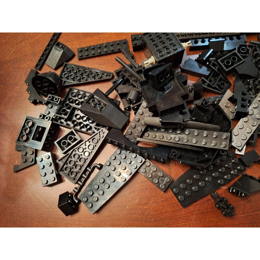 LEGO 1/2 Pound Bulk Lot Black Bricks Plates Technic Specialty Pieces MOC Parts